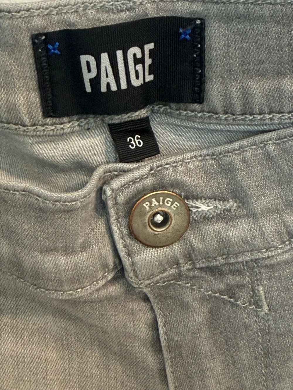 Men’s PAIGE Federal Slim Gray Jeans. Size 36.